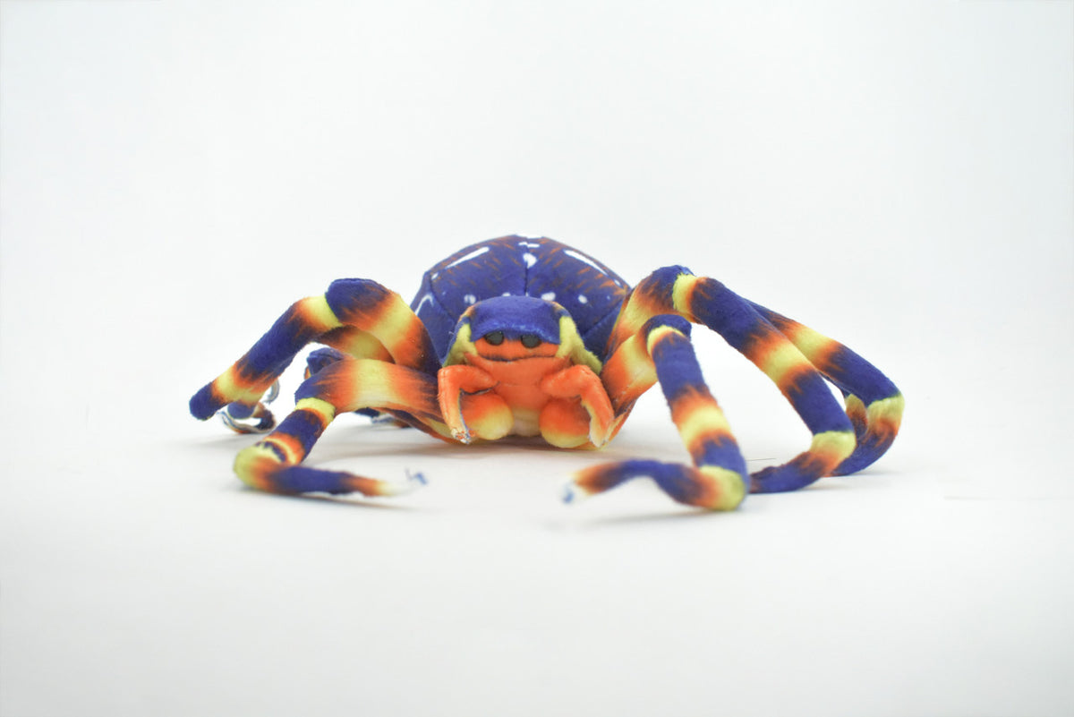 Spider, Blue, Arthropods, Arachnids, Stuffed Insect, Plush, Educational, Realistic Design, Figure, Replica, Soft, Toy, Kids, Educational, Gift,         10 "        RI39 BA2