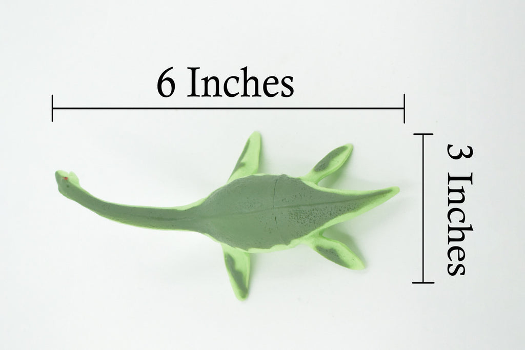 Elasmosaurus, Plesiosaurs Marine Reptile, High Quality, Hand Painted, Rubber, Realistic, Figure, Model, Replica, Toy, Kids, Educational, Gift,      6"     RI21 B166