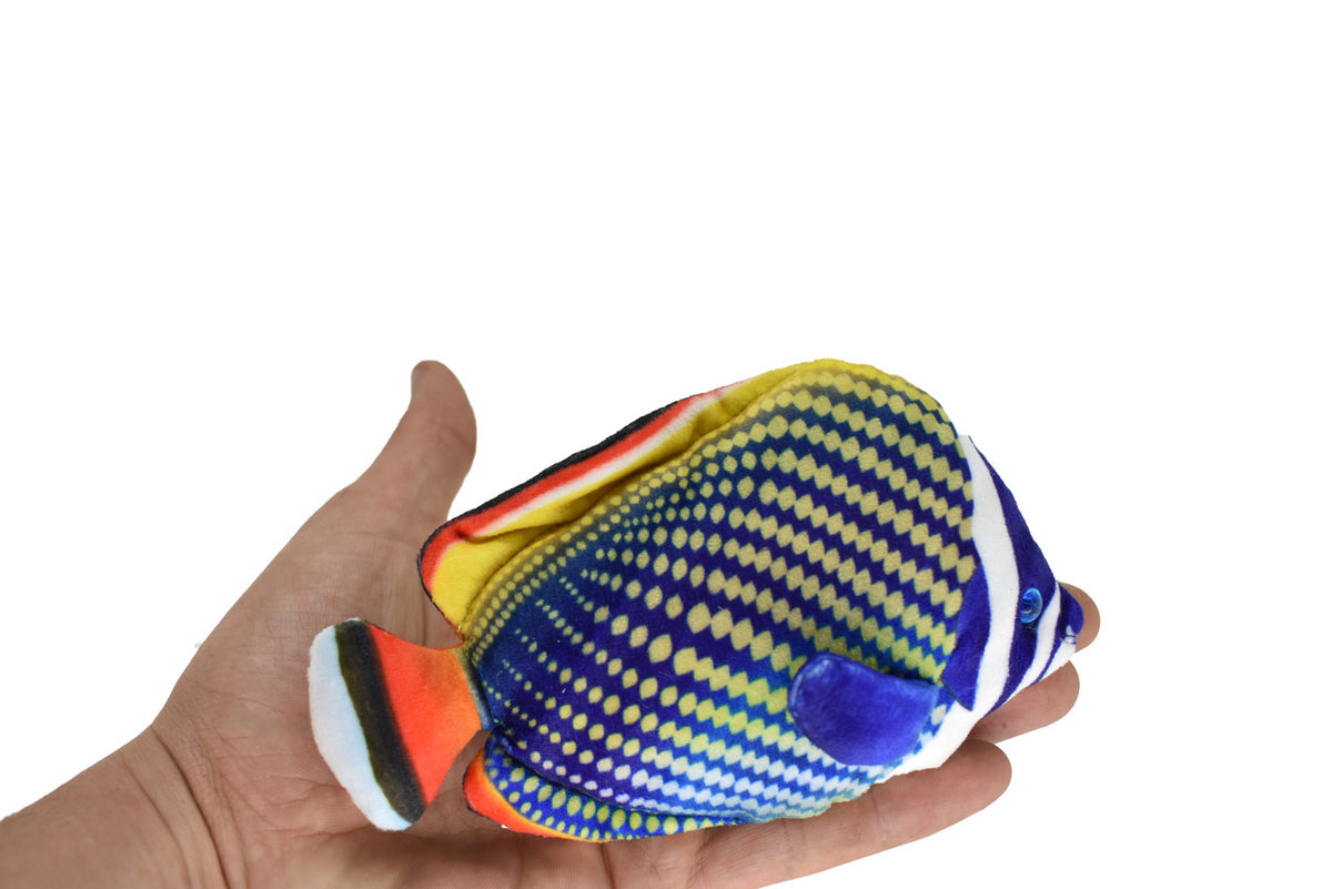 Butterfly Fish, Redtail, Tropical Fish Magnet, Fish Design, Realistic Figure, Educational, Figure, Lifelike, Model, Figurine, Replica,   5 1/2 Inches.