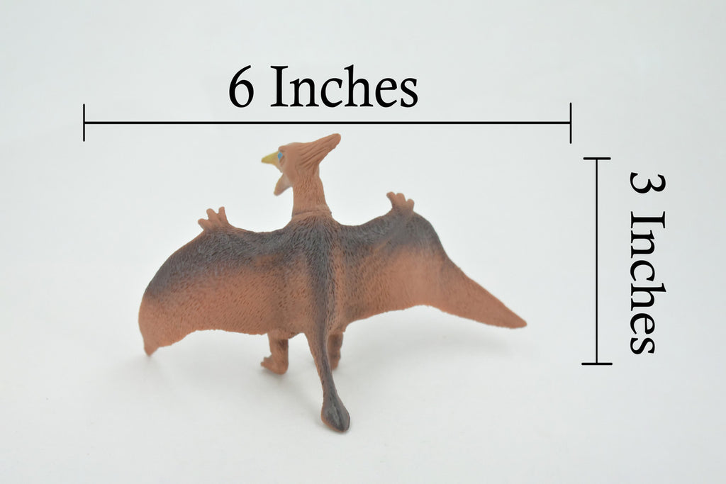 Pterodactyl, Extinct genus of Pterosaurs, Dinosaur, High Quality, Hand Painted, Rubber, Realistic, Model, Replica, Toy, Kids, Educational, Gift,      6"     RI22 B166