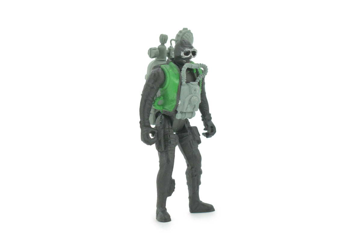 Scuba Diver, Action Figure, Green, High Quality, Hand Painted, Plastic, Realistic, Model, Replica, Design, Divers, Diving, Toy, Kids, Educational, Gift,    4"     RI47 B177