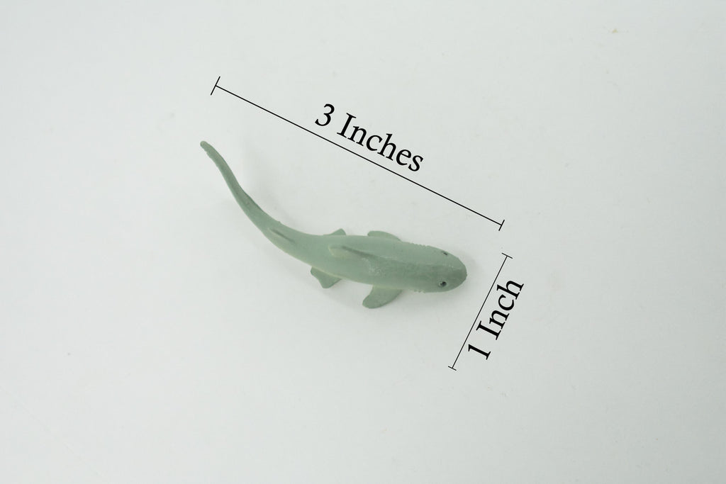 Grey Nurse Shark, High Quality Rubber, Fish Design, Hand Painted, Educational, Realistic, Diorama Figure, Model, Replica,  Gift,      3 Inches.