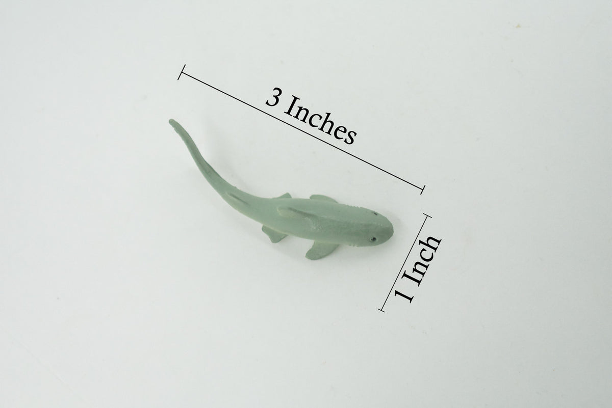 Grey Nurse Shark, High Quality Rubber, Fish Design, Hand Painted, Educational, Realistic, Diorama Figure, Model, Replica,  Gift,      3 Inches.