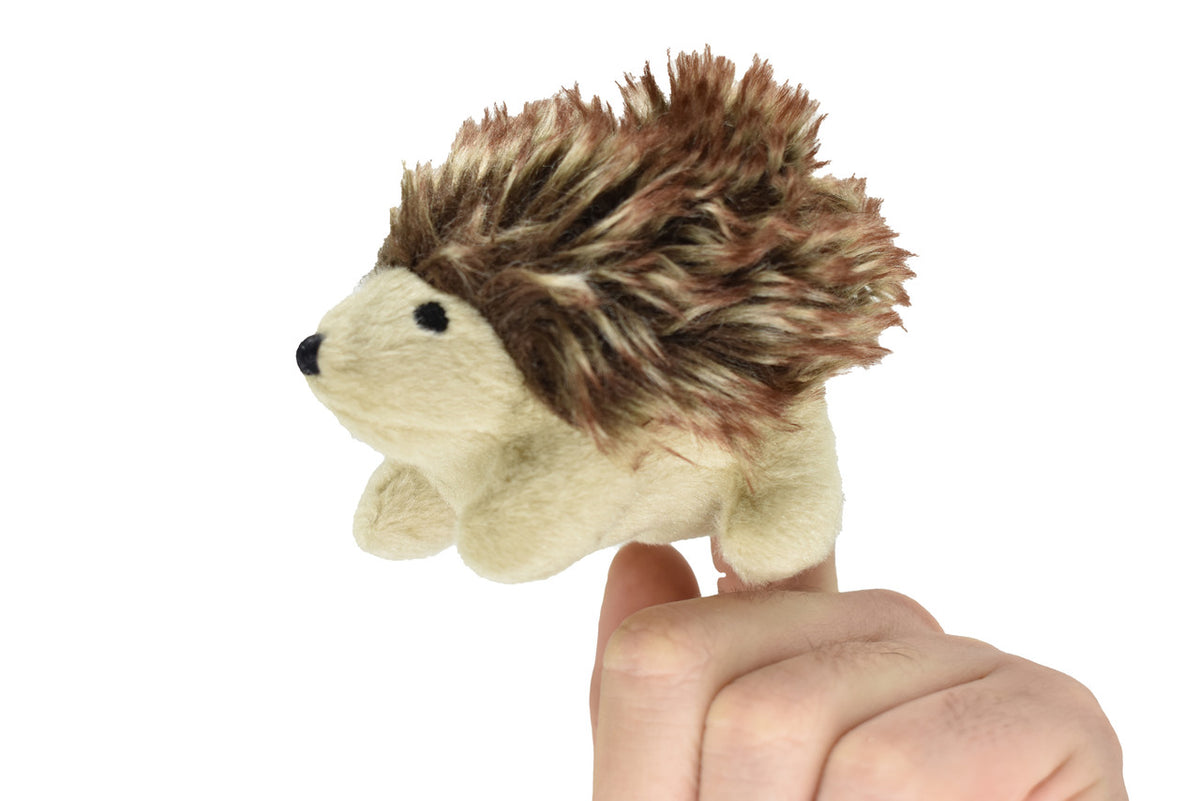 Hedgehog Finger Puppet, Very Nice Plush Hedge Hog, Stuffed Animal, Educational, Realistic, Lifelike Model, Gift,   4 1/2" 