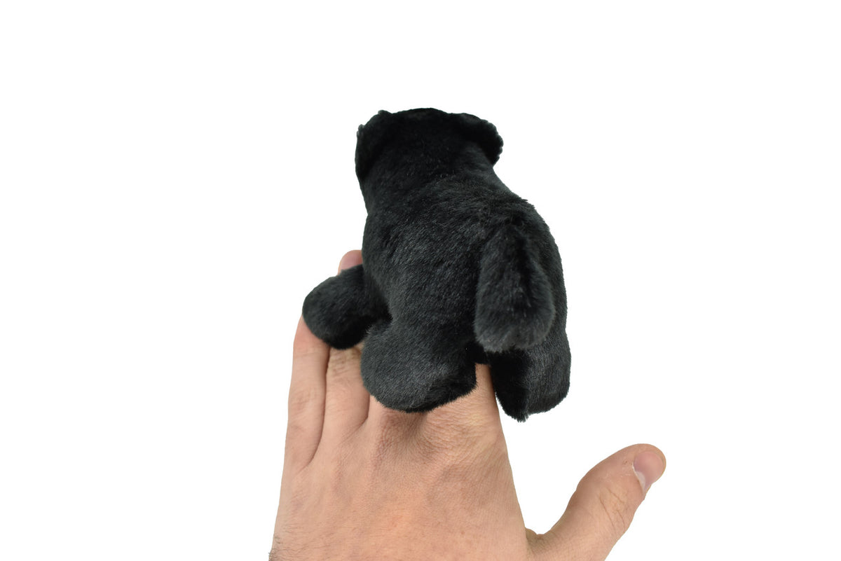 Black Bear Finger Puppet, Very Nice Plush Bear, Stuffed Animal, Educational, Realistic, Lifelike Model,  6 Inches Long.