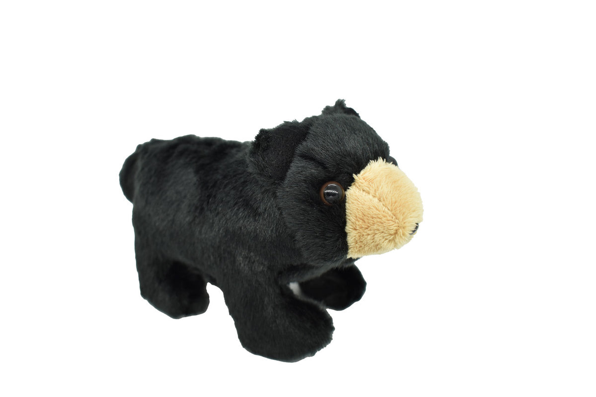 Black Bear Finger Puppet, Very Nice Plush Bear, Stuffed Animal, Educational, Realistic, Lifelike Model,  6 Inches Long.