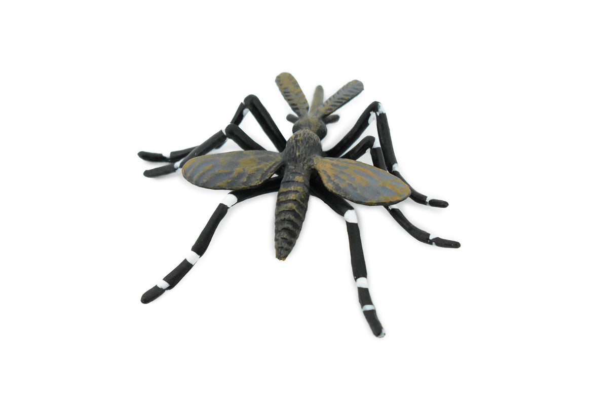 Mosquito, Black, Very Nice Rubber Figure, Educational, Hand Painted, Rubber Insect, Figure, Diorama Model, Realistic, Kids, Toys,  3 Inches. 