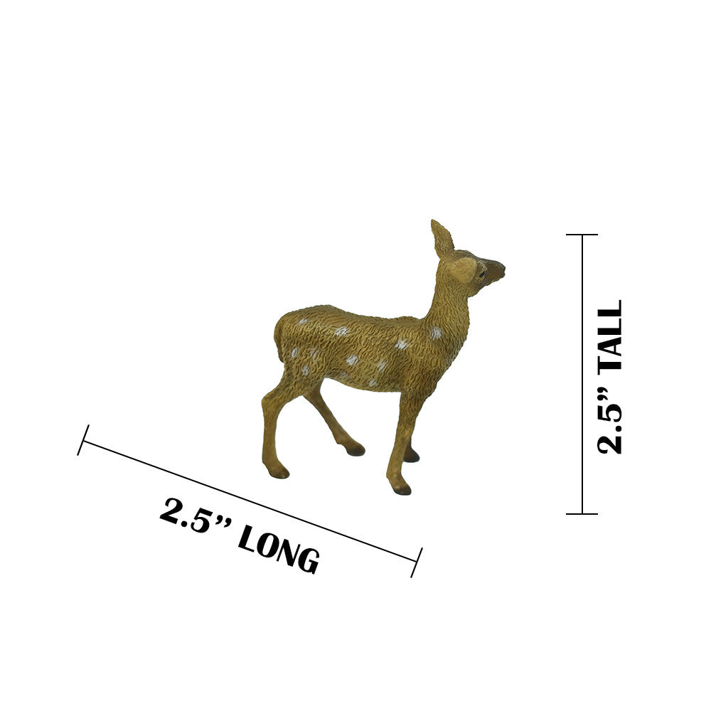 Deer, Red Fawn, Museum Quality, Animal, Educational, Realistic Hand Painted, Figure, Lifelike Model, Vintage Replica, Toy,  2 3/8  Inches. 