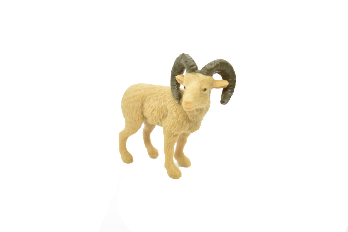 Desert Bighorn Sheep, Very Nice Rubber Animal, Educational, Realistic Cat, Hand Painted, Figure, Lifelike Model, Figurine, Replica, Gift,      1 3/4" 