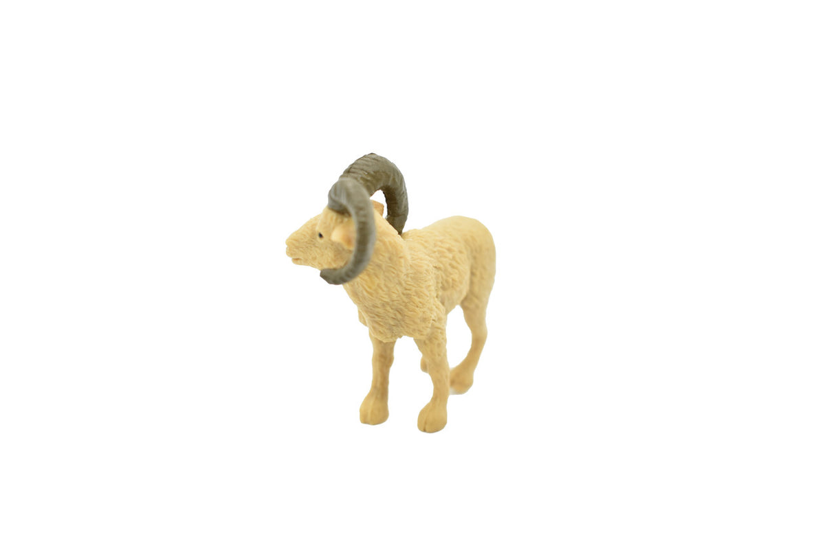 Desert Bighorn Sheep, Very Nice Rubber Animal, Educational, Realistic Cat, Hand Painted, Figure, Lifelike Model, Figurine, Replica, Gift,      1 3/4" 