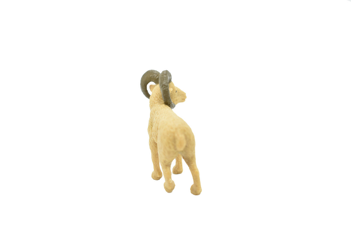 Bighorn Sheep, Very Nice Rubber Animal, Educational, Realistic Cat, Hand Painted, Figure, Lifelike Model, Figurine, Replica, Gift,      1 3/4"    F1510 B103