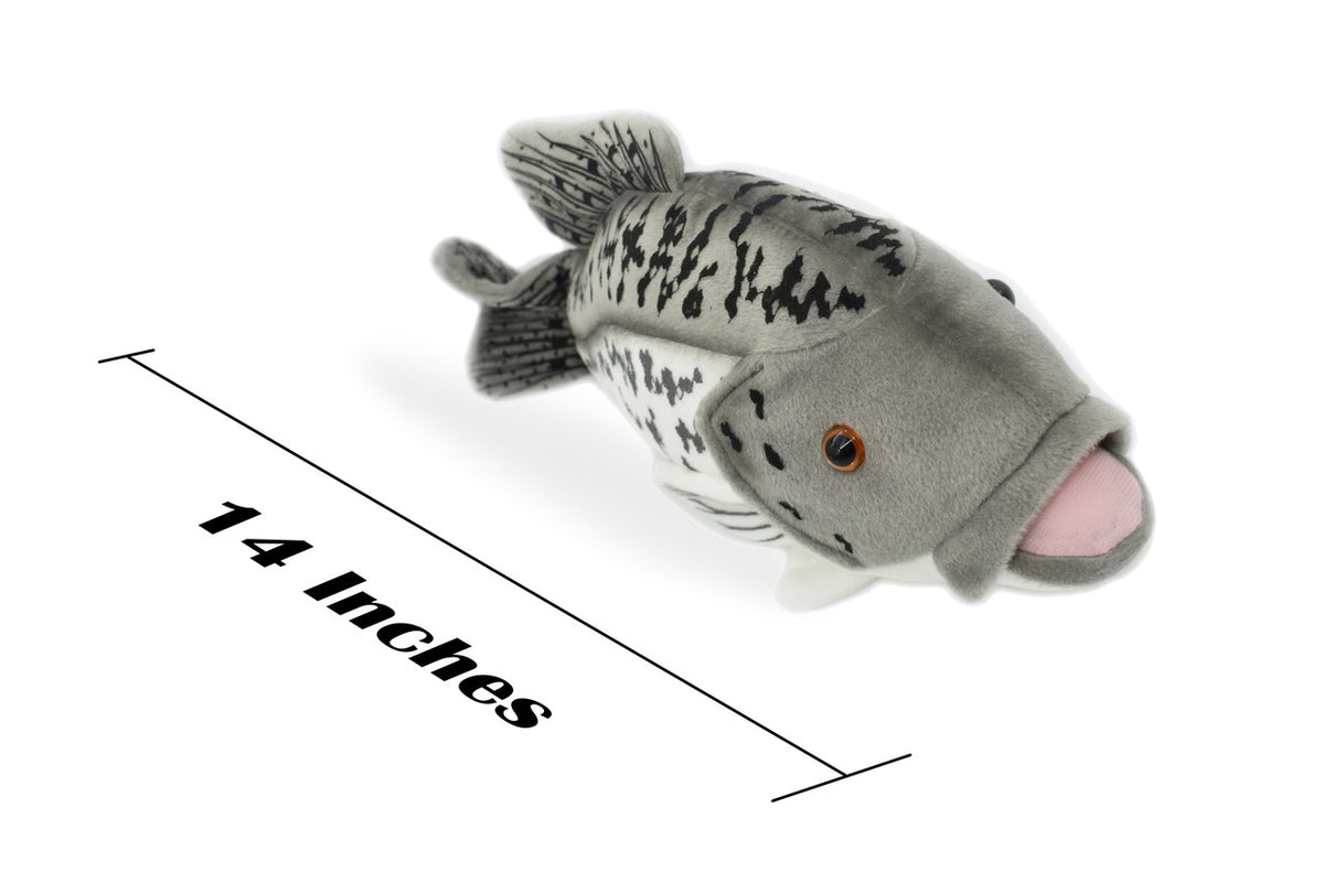 Black Crappie, Pappermouths, Very Nice Plush Fish, Stuffed Animal, Educational, Toy, Kids, Realistic Figure, Gift,        14" 