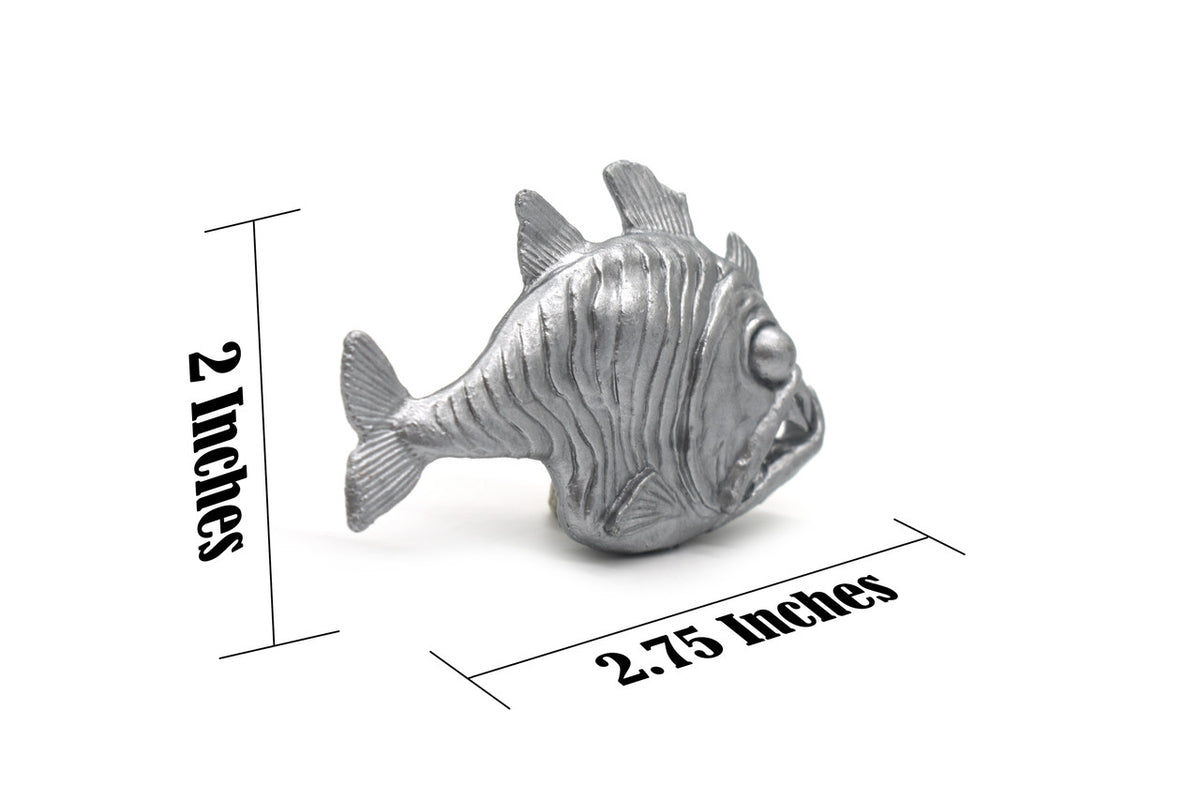 Hatchetfish, Silver hatchet fish,  Plastic Fish, Design, Realistic Figure, Educational, Lifelike, Toy Model, Figurine, Replica, Gift,     2 3/4"  