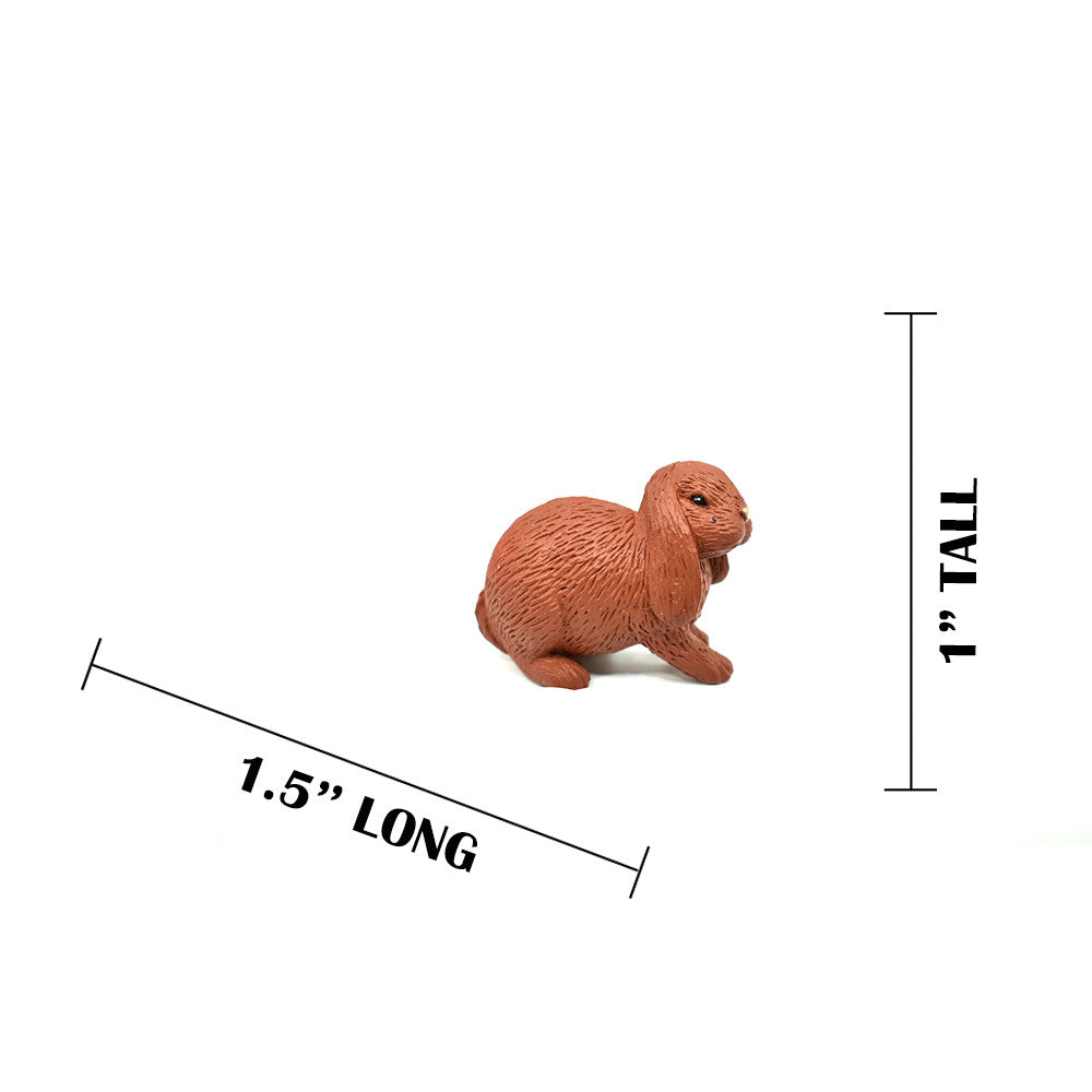 Lop Eared Rabbit, Very Nice Rubber Animal, Educational, Realistic Figure, Lifelike Model, Figurine, Replica, Gift,    1 1/2"