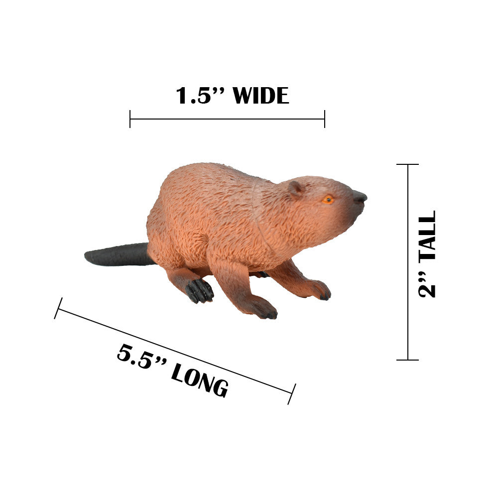 Beaver, Castor, Very Nice Plastic Animal, Educational, Toy, Kids, Realistic Figure, Lifelike Model, Figurine, Replica, Gift,     5  1/2"     F4337 B3