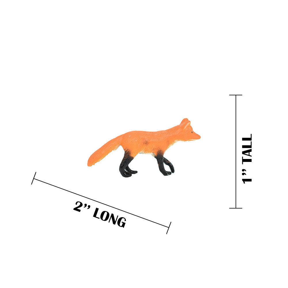 Fox, Red, Very Nice Plastic Animal, Educational, Toy, Kids, Realistic Figure, Lifelike Model, Figurine, Replica, Gift,    2 1/4"   F201 B9