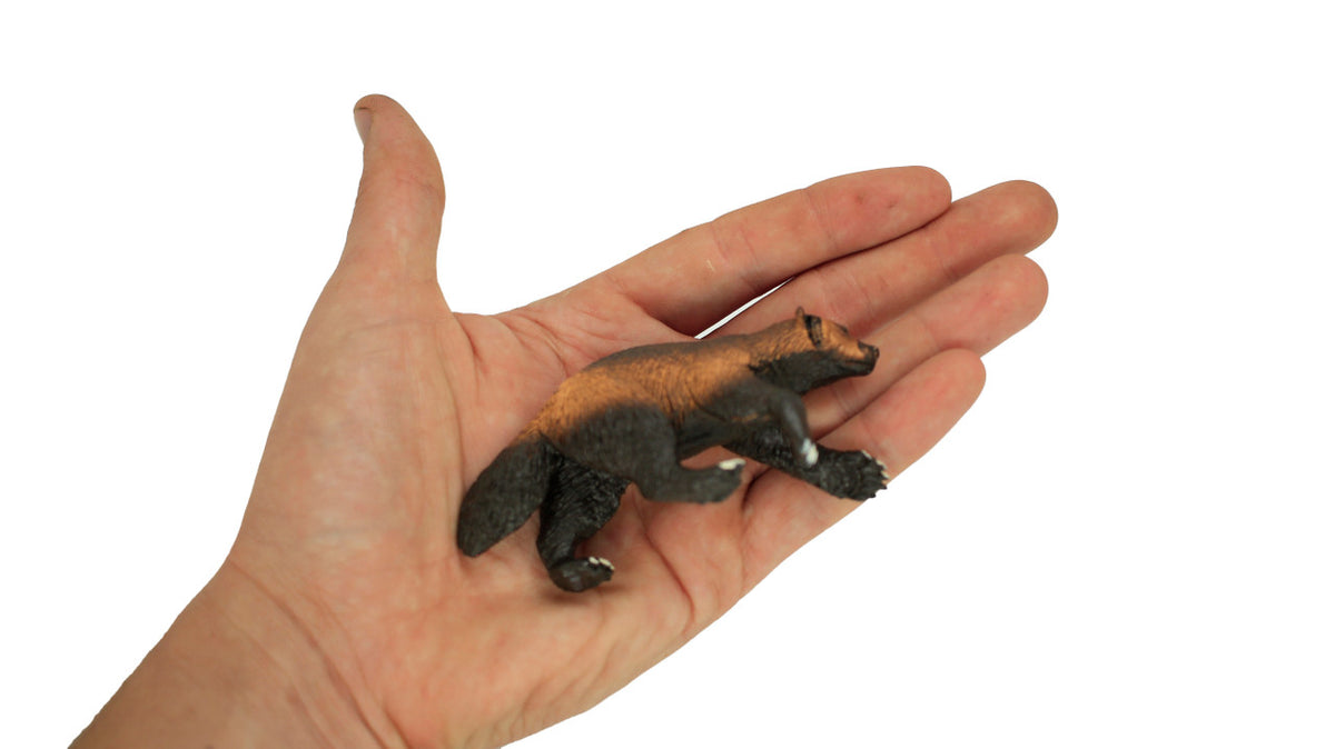 Wolverine, Museum Quality Rubber Animal Toy, Educational, Realistic Hand Painted Figure, Lifelike Model, Figurine, Replica, Gift,