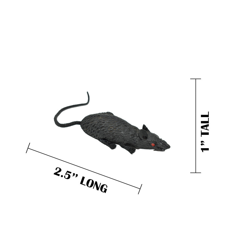 Mouse, Mice, Black, Rodent, Soft Rubber, Educational, Toy, Kids, Realistic Figure, Lifelike Model, Gift,     3 Inches Long.  5 Inches with Tail.  