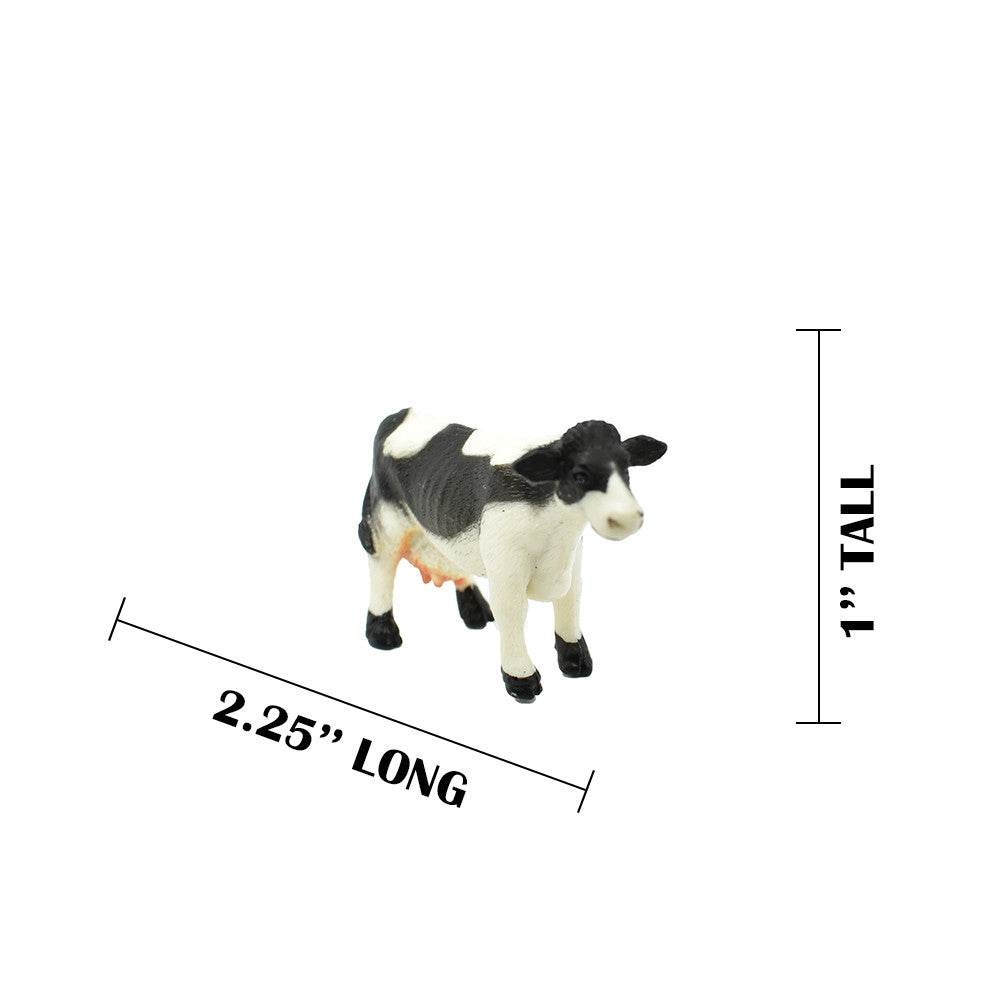 Cow, Holstein, Dairy Cow, Very Nice Plastic Animal, Educational, Realistic Figure, Lifelike Model, Figurine, Replica, Gift,   2 1/4"