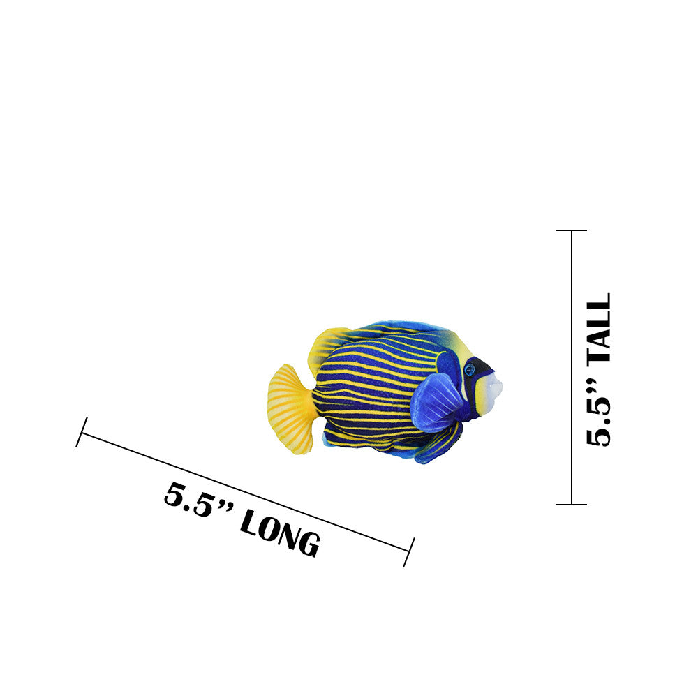 AngelFish, Pterophyllum, Cichlids, Tropical Fish Magnet, Fish Design, Realistic Figure, Educational, Figure, Lifelike,  Model, Figurine, Replica,  5 1/2 Inches