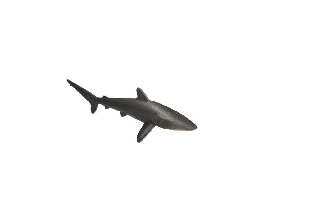 Silky Shark, Silky smooth shark, Very Nice Rubber Fish, Educational, Realistic Figure, Lifelike Model, Figurine, Replica, Gift,   3"