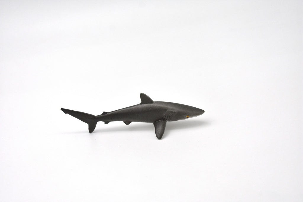 Silky Shark, Silky smooth shark, Very Nice Rubber Fish, Educational, Realistic Figure, Lifelike Model, Figurine, Replica, Gift,   3"