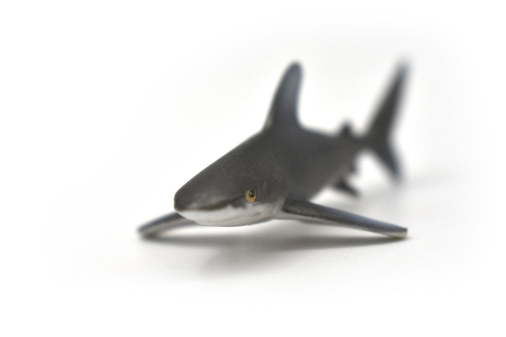 Whitetip Shark, Whitetip Reef Shark, Very Nice Rubber Fish, Educational, Realistic Figure, Lifelike Model, Figurine, Replica, Gift,   3"  