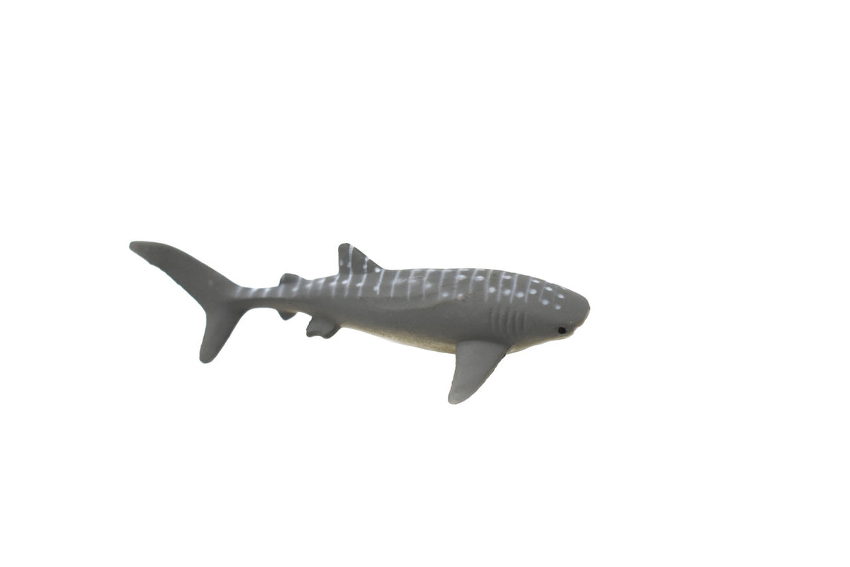 Whale Shark, Gentle Giant, Very Nice Rubber Fish, Educational, Realistic Figure, Lifelike Model, Figurine, Replica, Gift,    3 1/4"