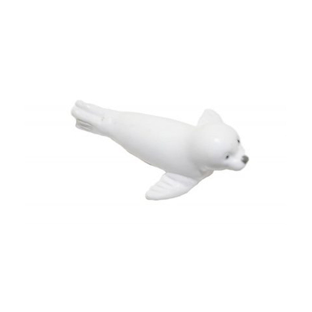 Harp Seal Pup, Pagophilus groenlandicus, Very Nice Plastic Replica, Hand Painted, Realistic, Saltwater, Educational,  Diorama Model, Replica, Toy,  2 Inches.  