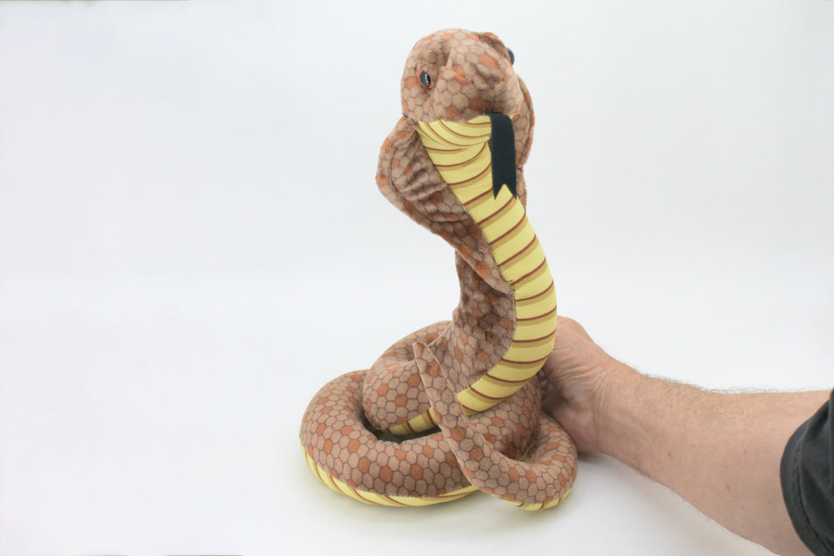 Cobra, Naja, Nice Plush Snake, Stuffed Reptile, Educational, Realistic Figure, Lifelike Model, Replica, Gift ,   12"   WR12 BB312