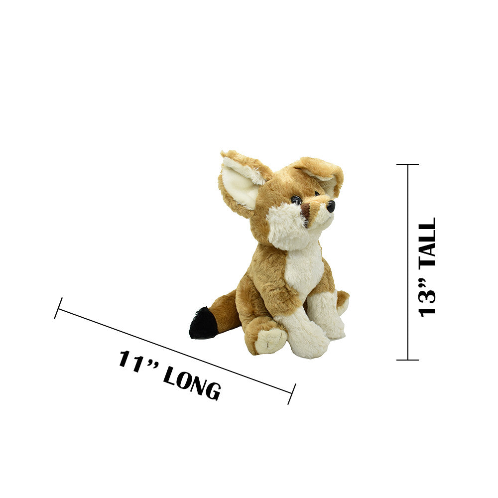 Fennec Fox, Very Nice Plush Animal, Lifelike, Realistic Figure, Stuffed Fox, Soft, Toy, Educational, Animal, Kids,   14 Inches Tall.