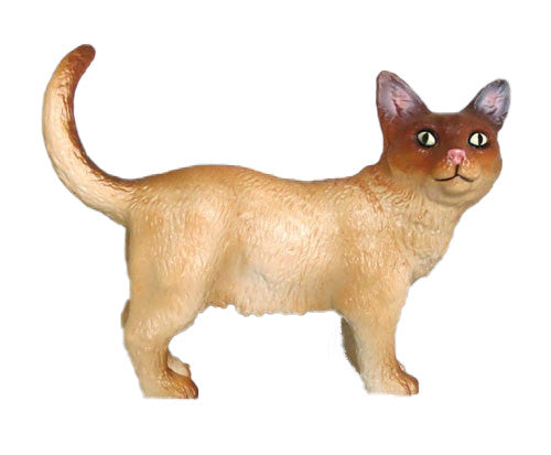 Chocolate Burmese Cat, Museum Quality, Animal, Educational, Hand Painted, Diorama Figure, Lifelike Model, Vintage,Toy, 3 inches long. 